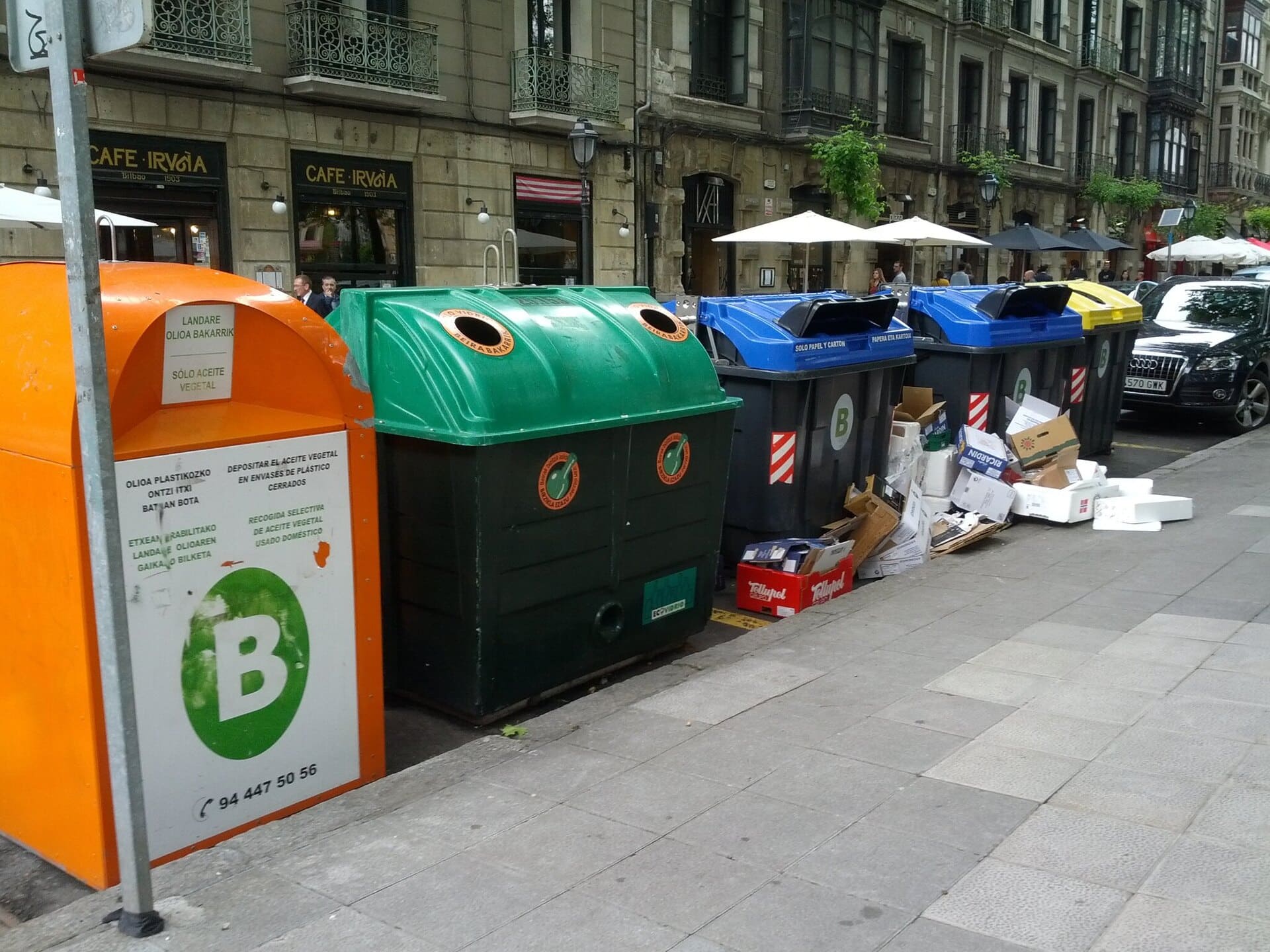 Contenedores en Bilbao